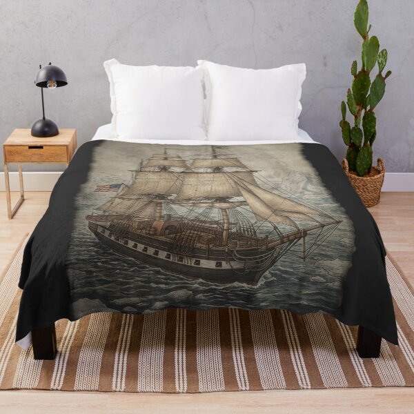 Item preview, The Blubber-Boiler’s Horizon: 19th-Century American Whaler Art Print designed and sold by FreiherrPK.