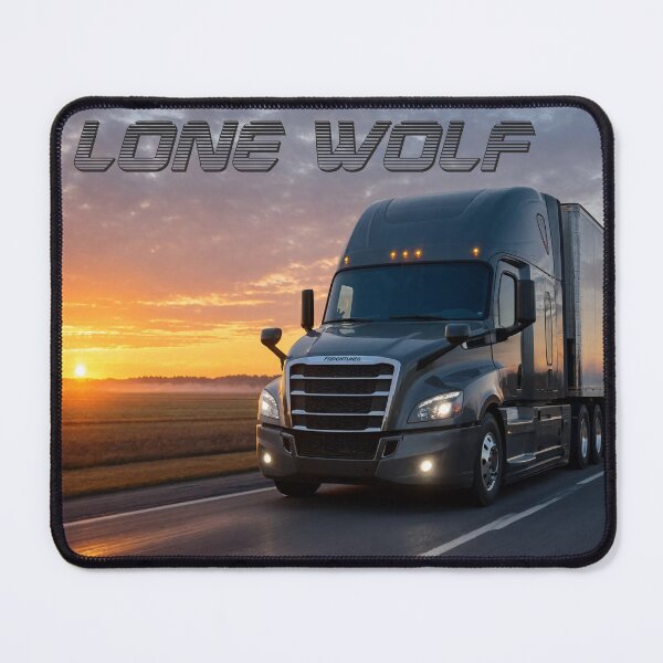 Item preview, Lone Wolf Trucker – American Semi Truck at Sunrise designed and sold by Ozona.