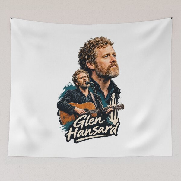 Item preview, Glen Hansard Musician Portrait – Singer Songwriter Acoustic Guitar Art designed and sold by Fine Art California.