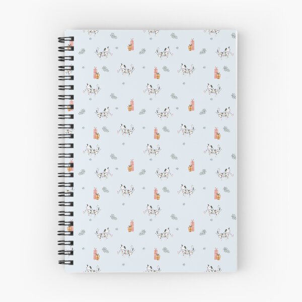 Item preview, Cute Watercolor Dalmatian Christmas Light Blue Pattern designed and sold by svitlaarty.