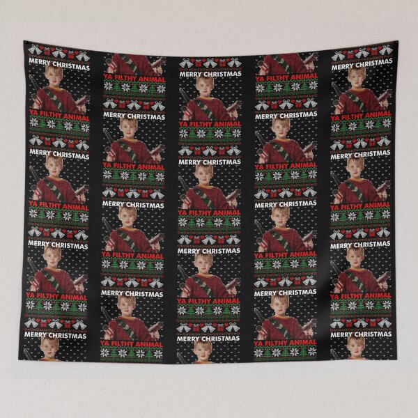Item preview, Kevin Merry Christmas Ya Filthy Animal Knitted designed and sold by StackItHighf.