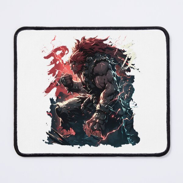 Item preview, Dark Demon Akuma Artwork with Fiery Aura and Intense Expression designed and sold by Mohammad Rawashdeh.