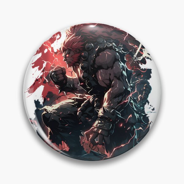 Item preview, Dark Demon Akuma Artwork with Fiery Aura and Intense Expression designed and sold by Mohammad Rawashdeh.