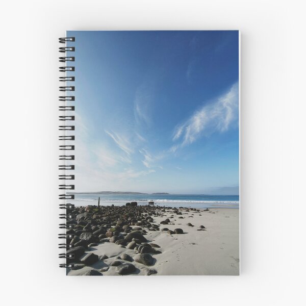 Item preview, Wide Sandy Beach with Footprints and Old Wooden Posts designed and sold by hanlahav.