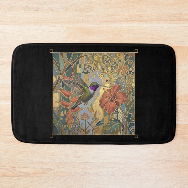 Item preview, Gilded Emerald Fury: Antillean Mango Art Nouveau Print designed and sold by FreiherrPK.