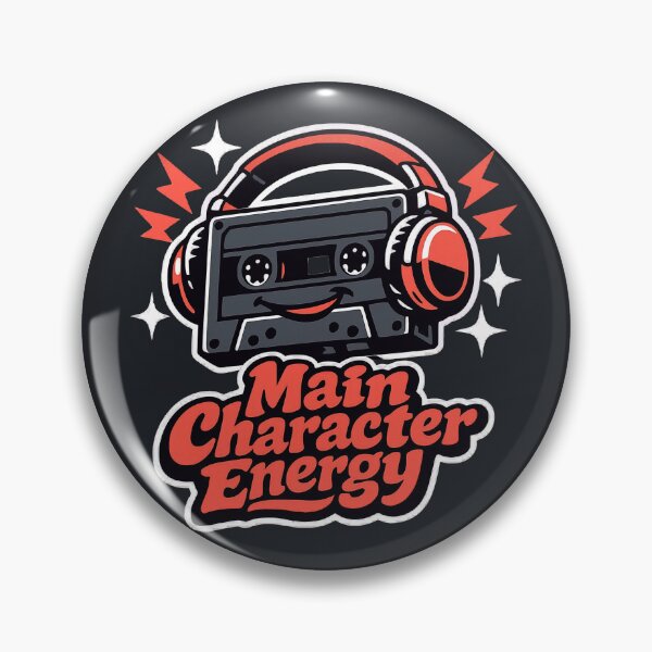 Item preview, Main Character Energy Retro Cassette Tape Headphones designed and sold by KungPowUnicorn.