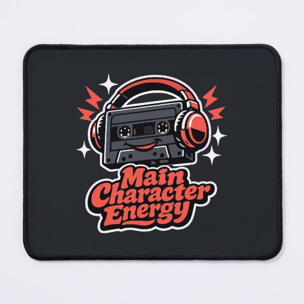 Item preview, Main Character Energy Retro Cassette Tape Headphones designed and sold by KungPowUnicorn.