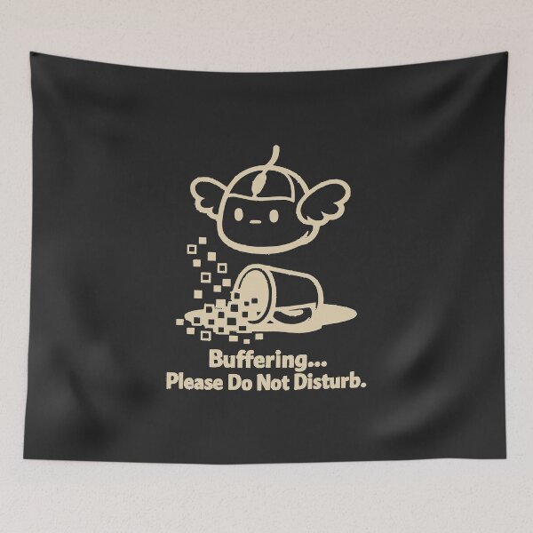 Item preview, Buffering Please Do Not Disturb Cute Gaming Introvert Graphic Illustration designed and sold by KungPowUnicorn.