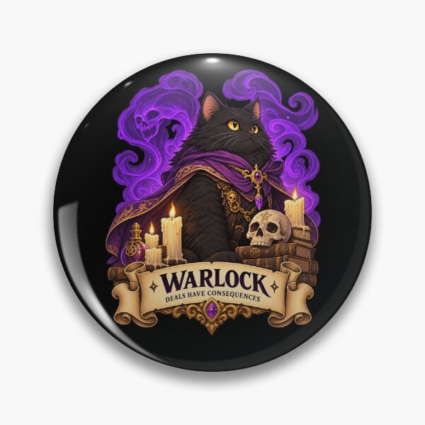 Item preview, Warlock Cat – Deals Have Consequences designed and sold by StudioSand.