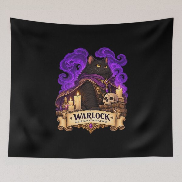Item preview, Warlock Cat – Deals Have Consequences designed and sold by StudioSand.