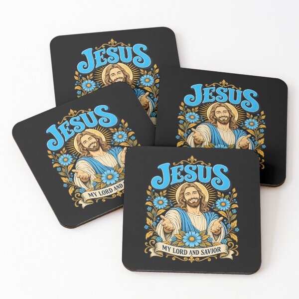 Item preview, Jesus My Lord And Savior Retro Floral Christian Faith Design designed and sold by Machomanshop.