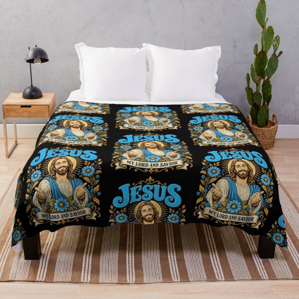 Item preview, Jesus My Lord And Savior Retro Floral Christian Faith Design designed and sold by Machomanshop.