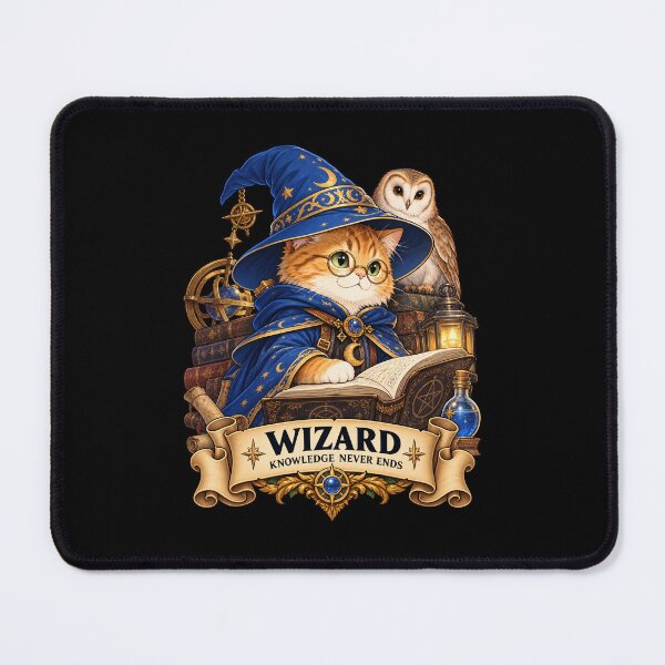 Item preview, Wizard Cat – Knowledge Never Ends designed and sold by StudioSand.
