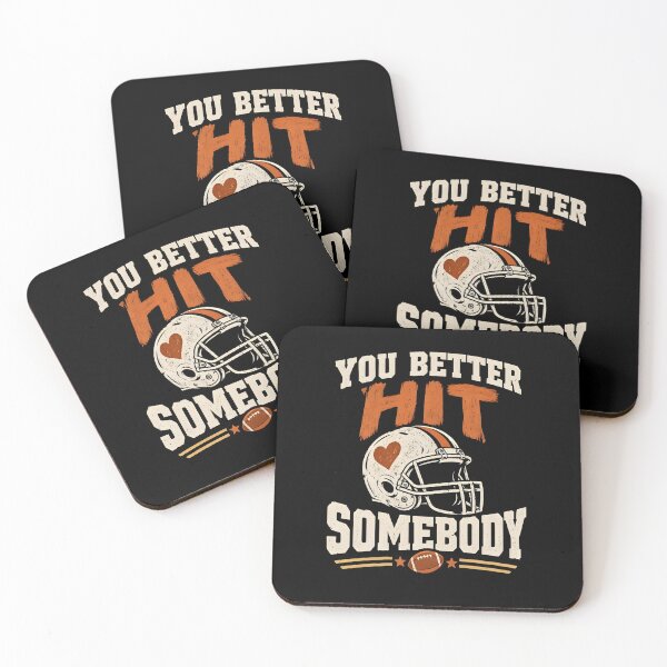 Item preview, You Better Hit Somebody Vintage Football Helmet Game Day Football Mom Retro Design designed and sold by ZyziowskyArt.