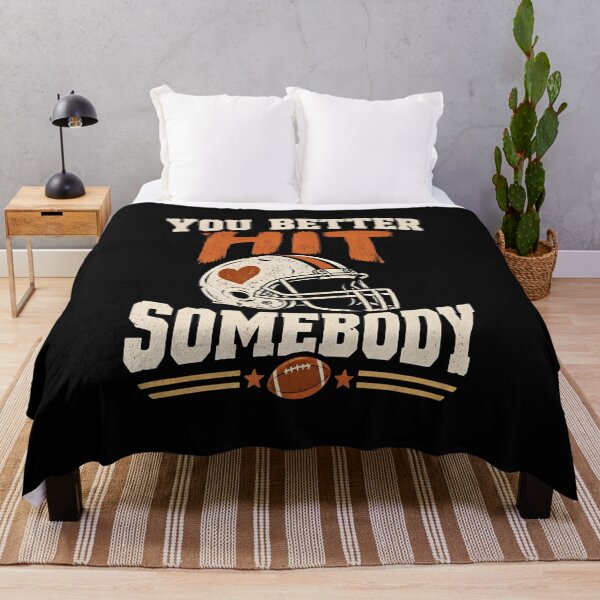 Item preview, You Better Hit Somebody Vintage Football Helmet Game Day Football Mom Retro Design designed and sold by ZyziowskyArt.