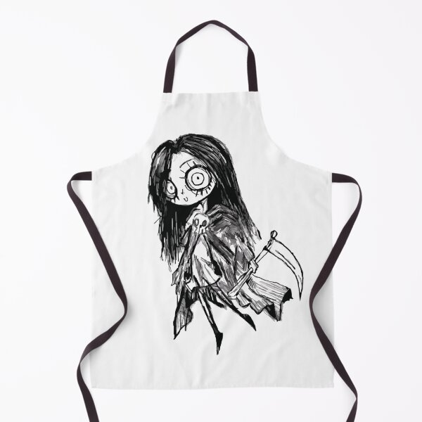 Item preview, Spooky Chibi Grim Reaper Girl - Kawaii Goth Halloween Design with Scythe designed and sold by BikTee.