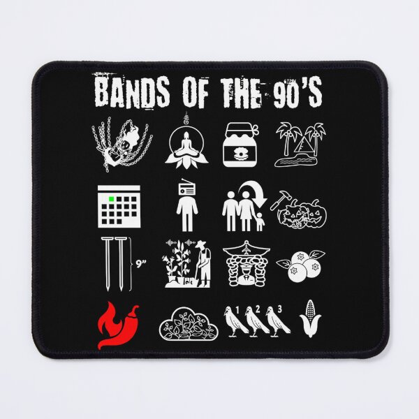 Item preview, Funny Nerdy Iconic Alternative Rock Bands Of The 90S designed and sold by NicoleThierry.