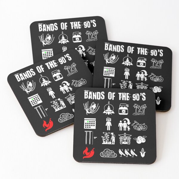 Item preview, Funny Nerdy Iconic Alternative Rock Bands Of The 90S designed and sold by NicoleThierry.