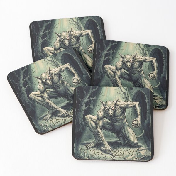 Item preview, The Subterranean Auditor: Mythological Cobold Gothic Art Print designed and sold by FreiherrPK.