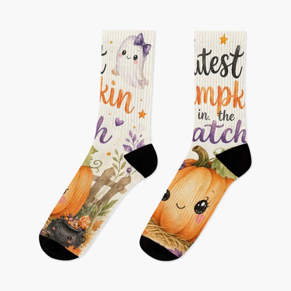 Item preview, Cutest Pumpkin in the Patch – Cute Kawaii Halloween Watercolor designed and sold by blankTeeShirt.