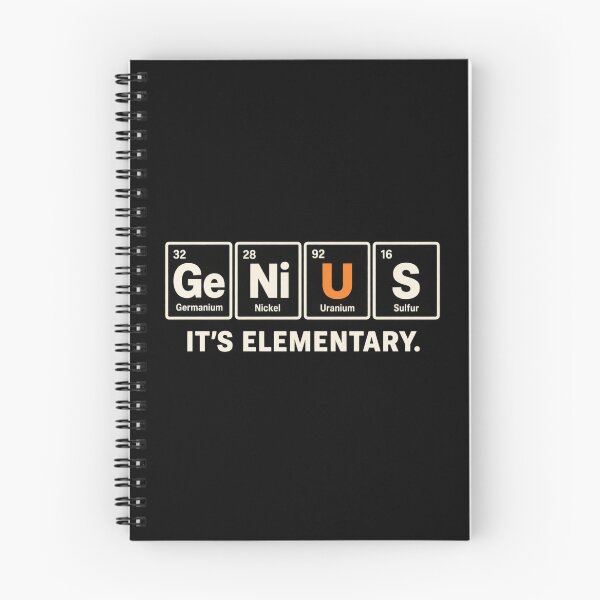 Item preview, Genius — It’s Elementary Chemistry Pun designed and sold by MotionBanana Art.