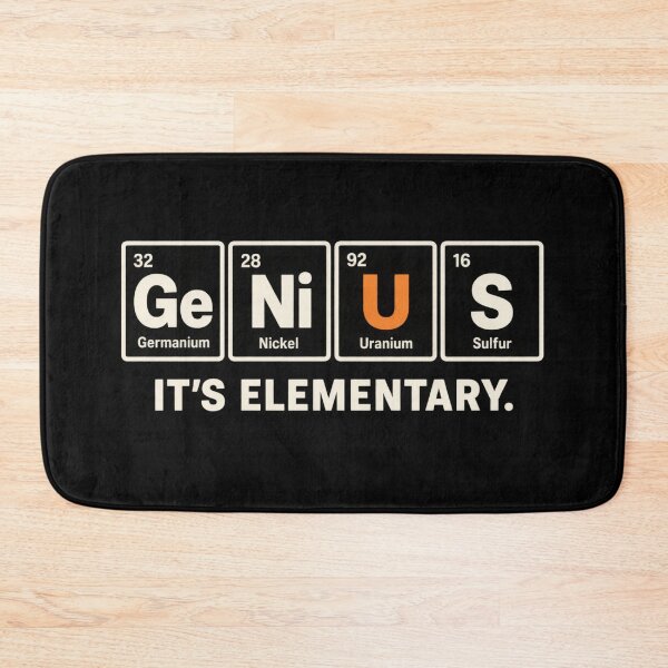 Item preview, Genius — It’s Elementary Chemistry Pun designed and sold by MotionBanana Art.