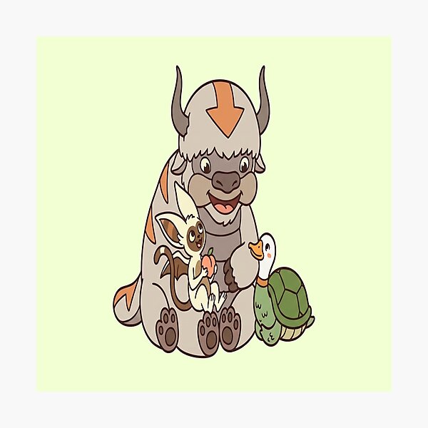 Item preview, Cute Appa Momo Turtle Duck Avatar Friends Art designed and sold by Fine-Arts-Lab.