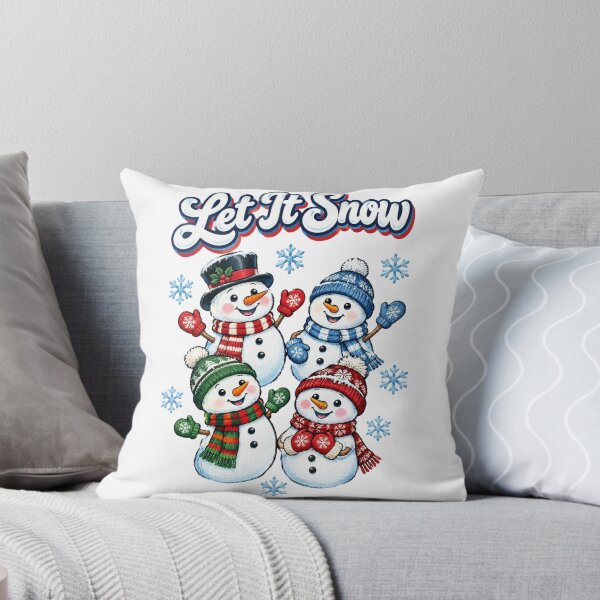 Item preview, Let It Snow Cute Snowmen and Blue Snowflakes Winter Cartoon designed and sold by Cartoon art with a purpose ❤️ Supporting Althea’s friends .