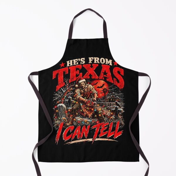 Item preview, Hes From Texas I Can Tell Scary Chainsaw Halloween Christmas designed and sold by serialcarachts.