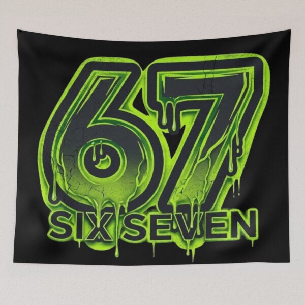 Item preview, Six Seven 67 Slime Drip Streetwear Slang Typography designed and sold by PoleksGraphics.