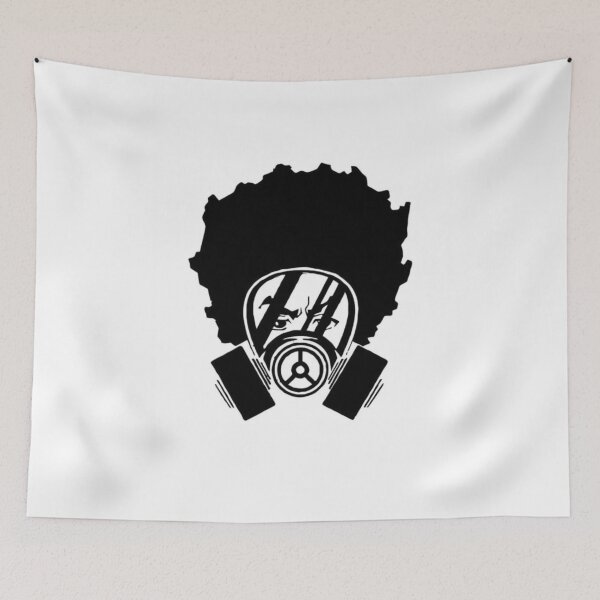 Item preview, Huey Freeman Gas Mask Afro Streetwear designed and sold by Simply kings.