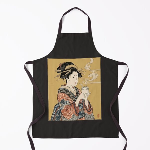 Item preview, Edo Beauty with Coffee Cup - Modern Ukiyo-e Bijin-ga Art designed and sold by カイトラボ.