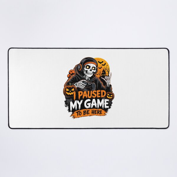 Item preview, I Paused My Game Skeleton Halloween Gamer Art designed and sold by Dmo3HarkoArt.