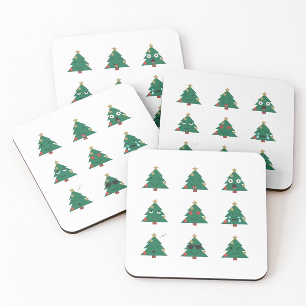Item preview, Cute Kawaii Christmas Tree Emotions Set designed and sold by OlhaTironArt.