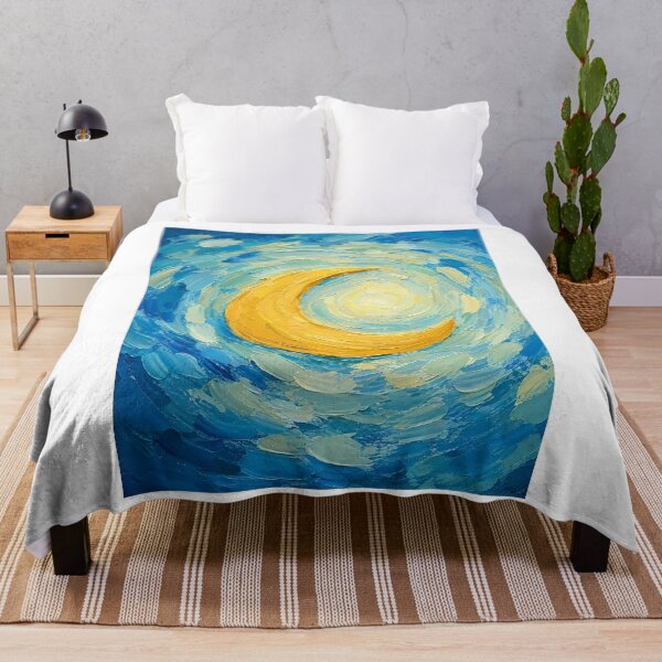 Item preview, Dreamy Crescent Moon - Starry Night Style designed and sold by FrontierCosmic.