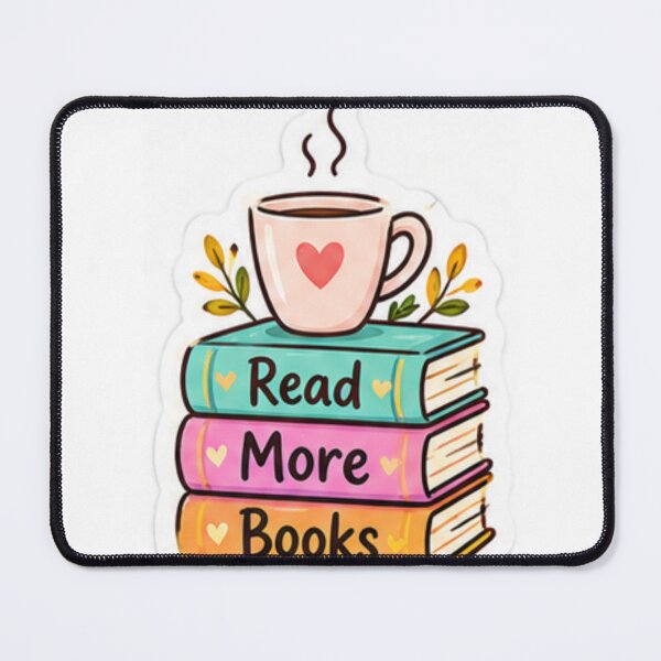 Item preview, Read More Books Cute Book Lover Coffee Sticker – Reading & Bookworm Design designed and sold by LearnFunStore.