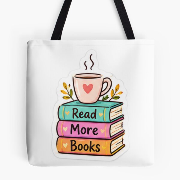 Aperçu de l'œuvre Lire plus de livres Autocollant mignon pour amoureux des livres - Motif lecture et rat de bibliothèque créée et vendue par LearnFunStore.