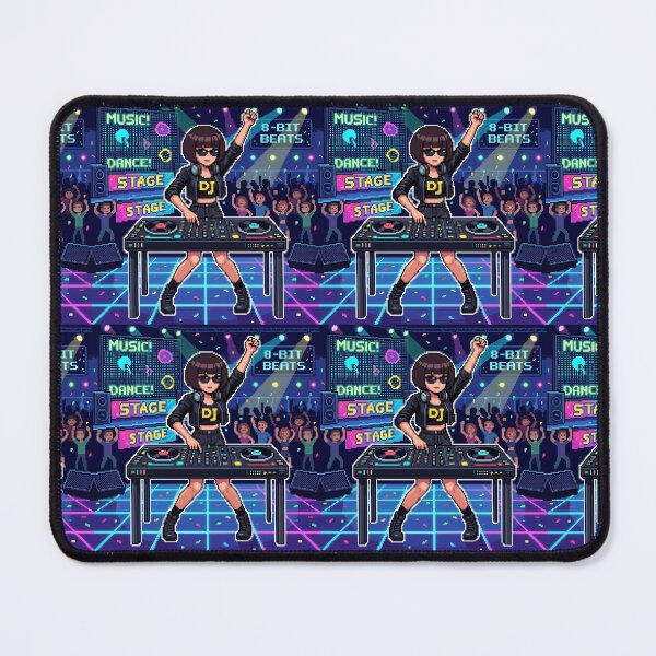 Item preview, Neon DJ Dance Party Retro Gaming Art designed and sold by EchoWave11.