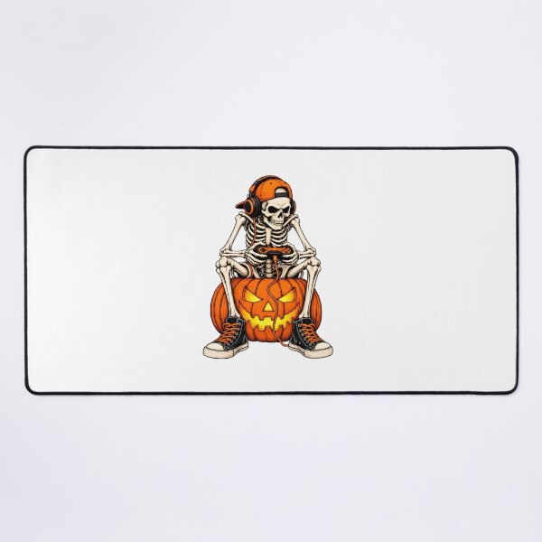 Item preview, Skeleton Gamer Jack-o-Lantern Headphone Halloween Fun designed and sold by Dmo3HarkoArt.