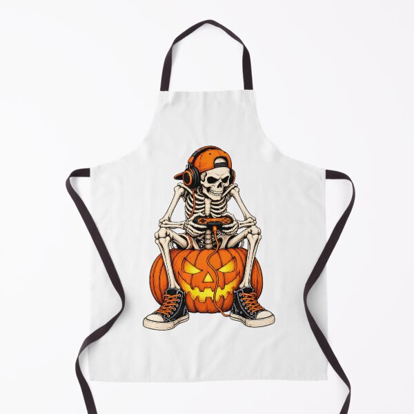 Item preview, Skeleton Gamer Jack-o-Lantern Headphone Halloween Fun designed and sold by Dmo3HarkoArt.