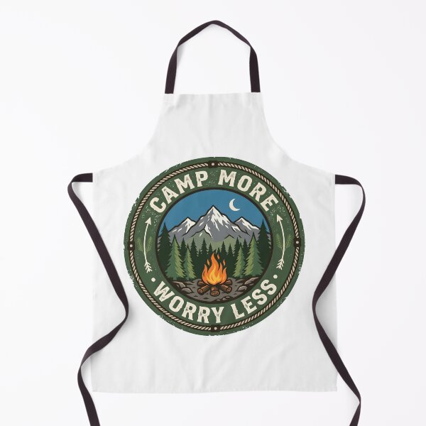 Item preview, Camp More Worry Less Badge designed and sold by Flamocha.