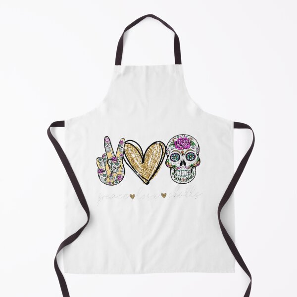 Item preview, Peace Love Sugar Skull Hippie Heart Design for Skull Lovers and Gift Ideas designed and sold by CAROLINE MARTINS.