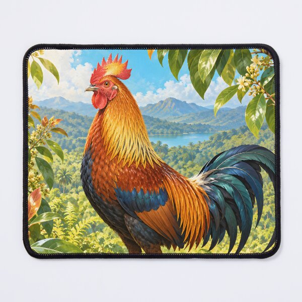 Item preview, Sri Lanka Junglefowl in a Bright Cinnamon Garden designed and sold by Jaani-T.