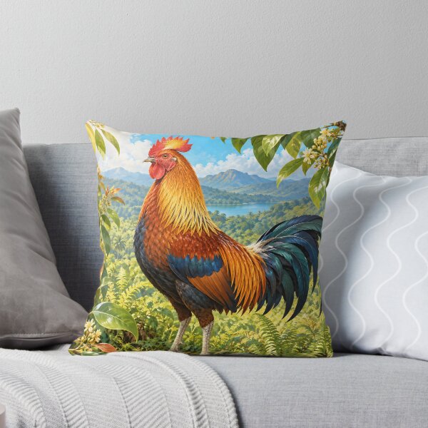 Item preview, Sri Lanka Junglefowl in a Bright Cinnamon Garden designed and sold by Jaani-T.