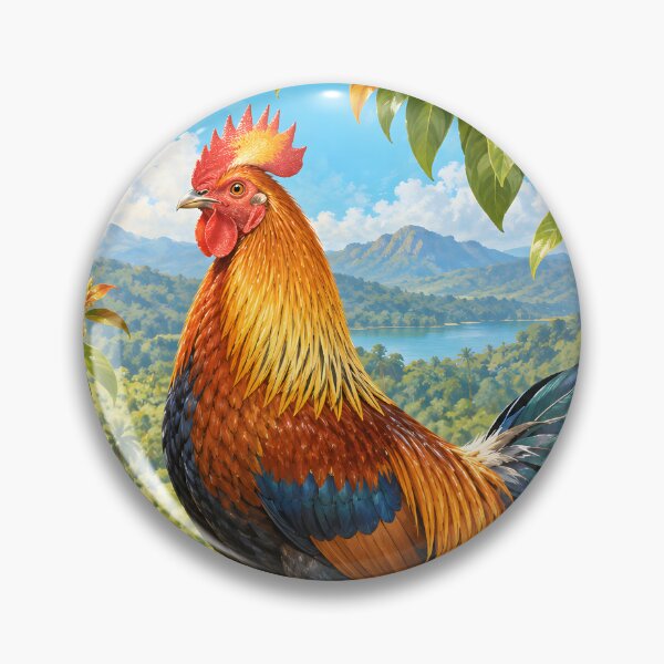 Item preview, Sri Lanka Junglefowl in a Bright Cinnamon Garden designed and sold by Jaani-T.