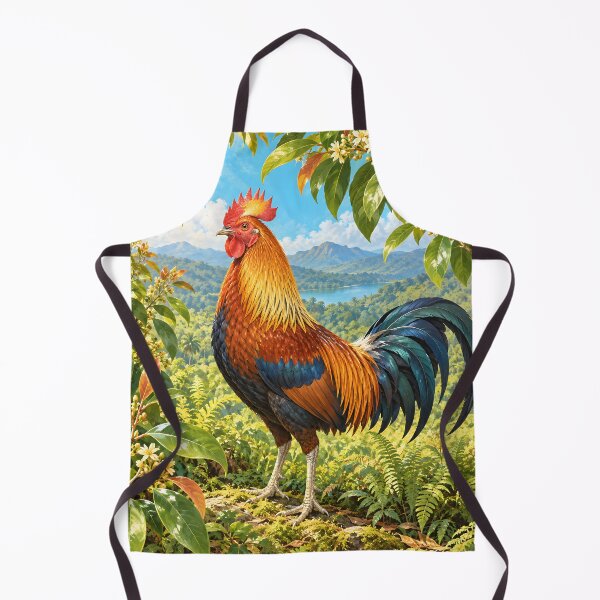 Item preview, Sri Lanka Junglefowl in a Bright Cinnamon Garden designed and sold by Jaani-T.