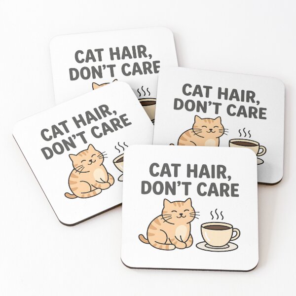 Item preview, Cat Hair Don’t Care Coffee Meme designed and sold by Flamocha.