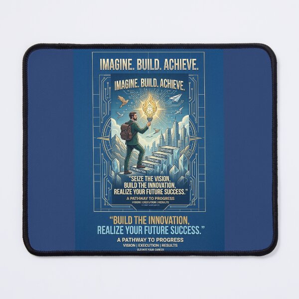 Item preview, Imagine Build Achieve - Pathway to Success Motivation designed and sold by ArtworkNorth.