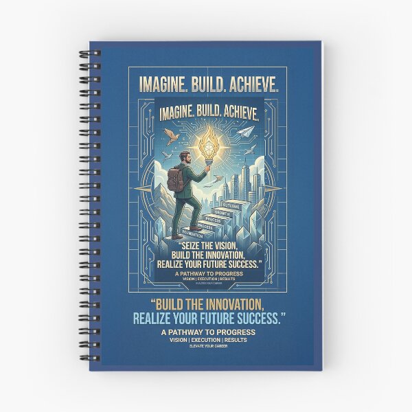Item preview, Imagine Build Achieve - Pathway to Success Motivation designed and sold by ArtworkNorth.