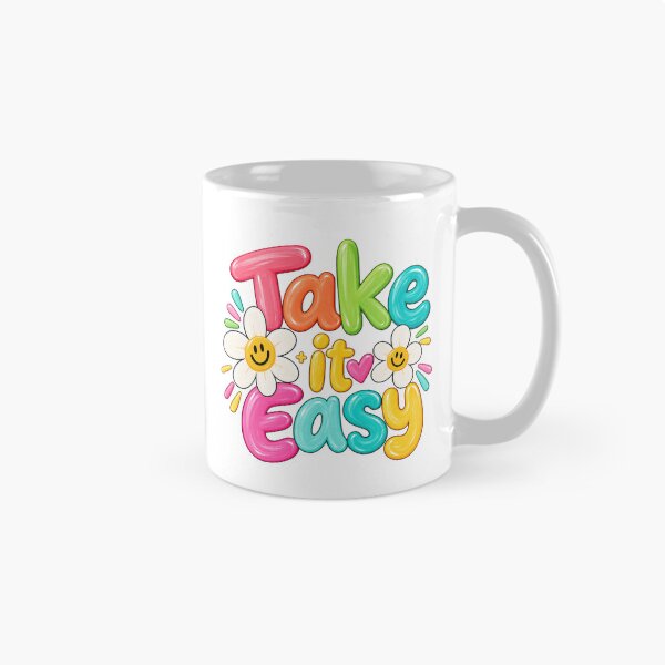 Item preview, Take It Easy Colorful Smiley Flower Positive Vibes designed and sold by wecrea.